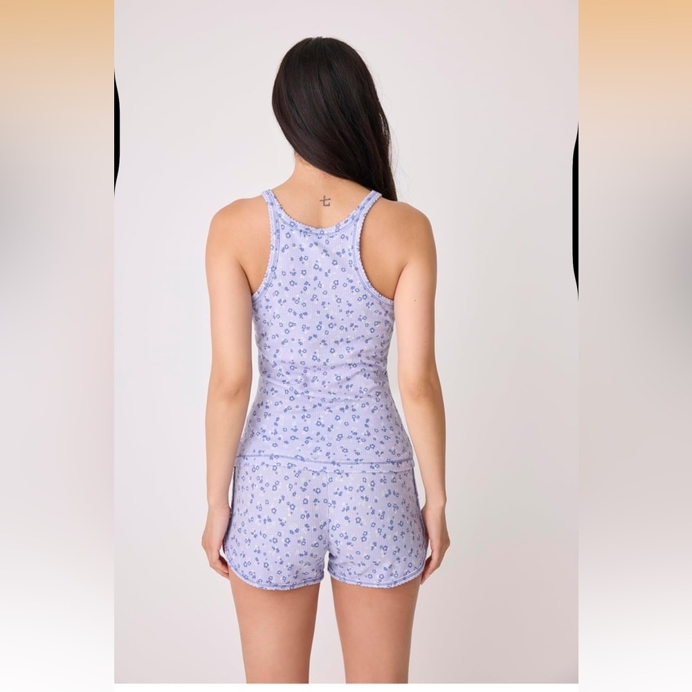 NWOT PJ Salvage Women’s New Peace & Love Within Tank and Short Set - Picture 4 of 6